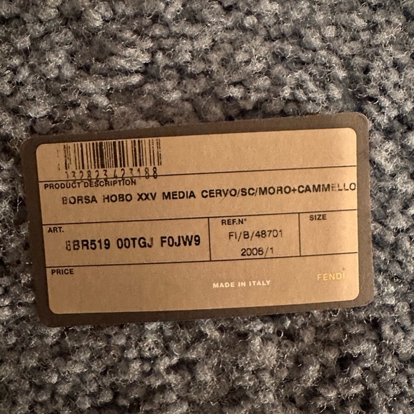 Fendi leather and suede brown handbag - Picture 6 of 9